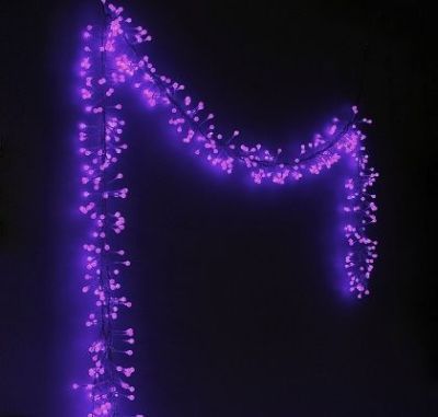 Гирлянда "Метраж" уличная (УМС, Мишура шарики Д:6 м. Н.С. фиолетовый)