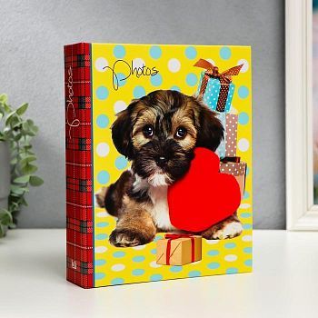 Фотоальбом "Щенок" на 200 фото, 50 листов, 10х15 см