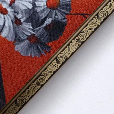 Гобеленовая картина "Букет ромашек" 44*64 см рамка микс