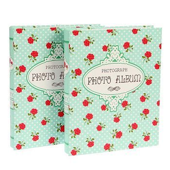 Фотоальбом на 160 фото 10х15 см набор 2 шт по 80ф "Розочки" в коробке МИКС 26,5х22,7х9,3см
