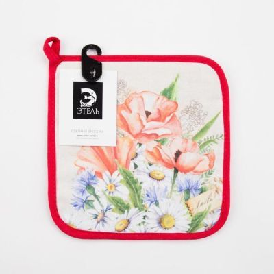 Прихватка "В краю родном" 19х19 саржа,100% х/л,ватин 250г/м2