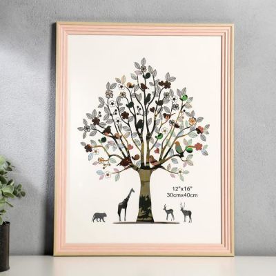 Фоторамка пластик 30х40 см "Лестница, розовая джинса" 44х34 см