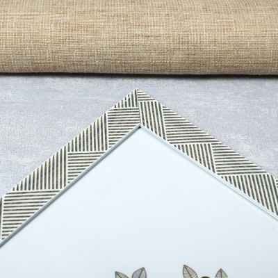 Фоторамка пластик 30х40 см "Полосатые треугольники" 44х34 см