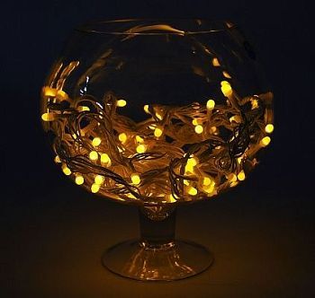 Гирлянда "Метраж" уличная, комнатная (Д: 20 м, нить белая, жёлтый)