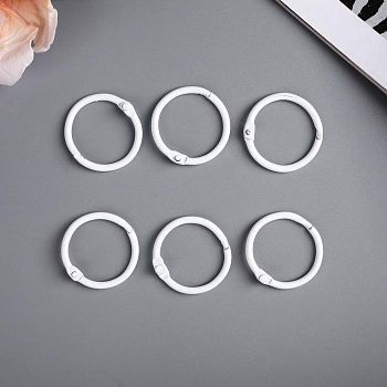 Кольца для творчества (для фотоальбомов) "Белое" набор 6 шт d=3 см