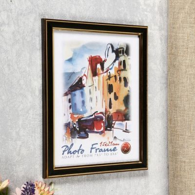 Фоторамка из пластика Черный 389 15х20 14мм/ фигурный(24)