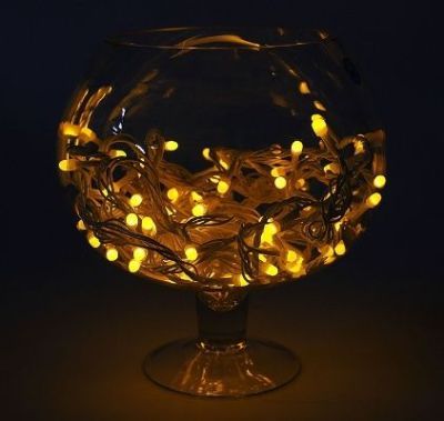 Гирлянда "Метраж" уличная, комнатная (Д: 20 м, нить белая, жёлтый)