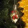 Ёлочный шар «Ягоды», батарейки, 5 LED, свечение тёплое белое