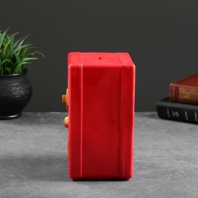 Копилка "Сейф" красный, 18см