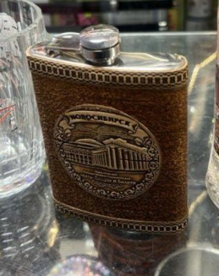 Фляга из бересты "Театр оперы и балета, Новосибирск"