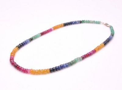 Бусы Сапфир, рубин, изумруд "Драгоценное сияние" арт.П2914