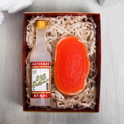 Набор «23 Февраля» мыло водка, мыло бутерброд