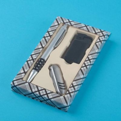 Набор подарочный 3в1 (ручка, зажигалка, нож 3в1)