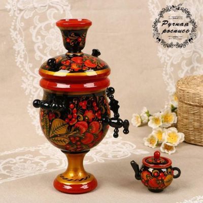 Сувенир «Самовар», хохлома
