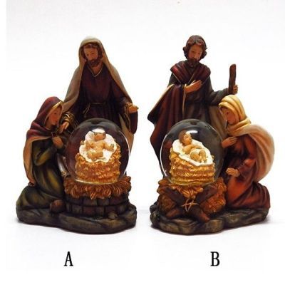 Фигурка декоративная в стеклянном шаре "Рождество" № 53 (17 см)