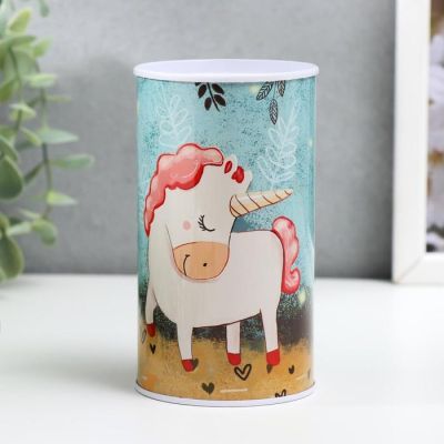 Копилка металл "Единорог" МИКС 12х6,5х6,5 см