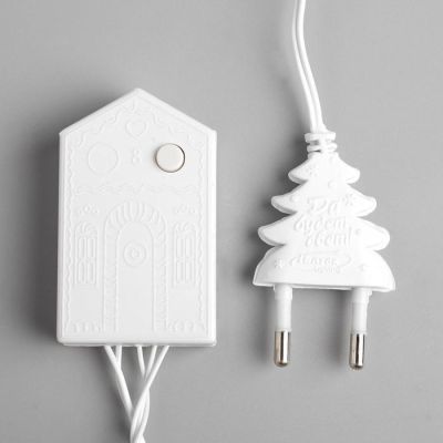 Гирлянда «Нить» 5 м, IP20, белая нить, 50 LED, свечение синее, 8 режимов, 220 В