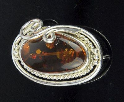 Брошь-кулон Янтарь "Солнечная фантазия" арт.ЯК-265