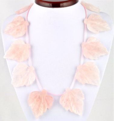 Колье Кварц Розовый  "Осенний каприз" арт.П2219