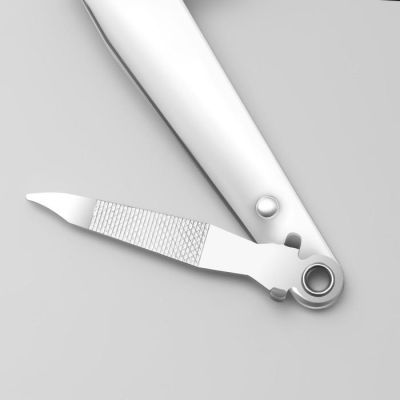 Кусачки-книпсер педикюрные, с пилкой, 8 см, рисунок МИКС, цвет чёрный