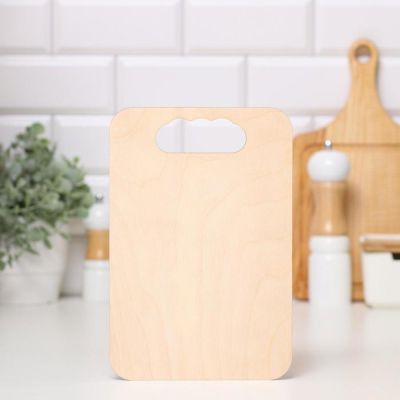 Доска разделочная "Дом  там, где Мама", дерево, 18х27 см