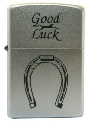 Зажигалка ZIPPO 205 Horse Shoe с покрытием Satin Chrome