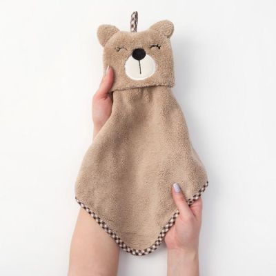 Кухонное полотенце Доляна "Мишка", р-р. 30х30 см, микрофибра
