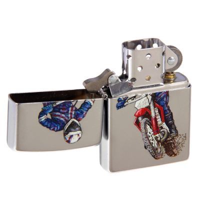 Зажигалка ZIPPO 207 Dirt Bike 2 с покрытием Street Chrome
