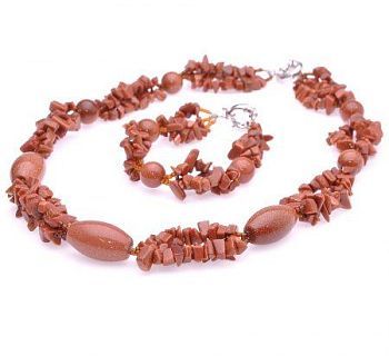 Комплект Авантюрин "Изаура" арт.П3146