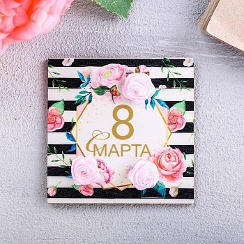 Магнит «Нежные розы», 7 х 7 см