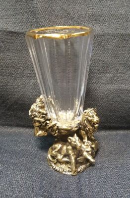 Стопка с литьем из латуни "Лев" 