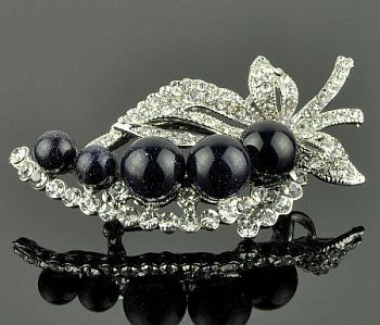 Брошь-кулон Авантюрин "Флора" арт.бшНАВ-468