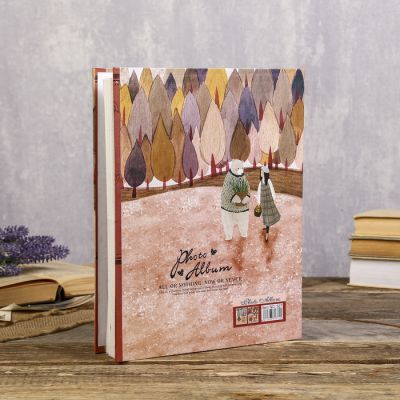 Фотоальбом на 200 фото 13х18 см "Девочка с мишкой в лесу" в коробке МИКС 29,5х23,5х5,5 см