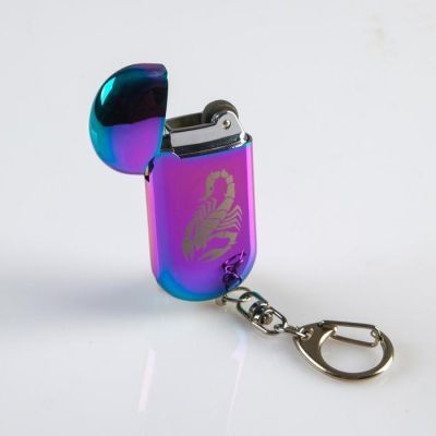 Зажигалка газовая "Скорпион" на брелоке 5х2.5 см, микс