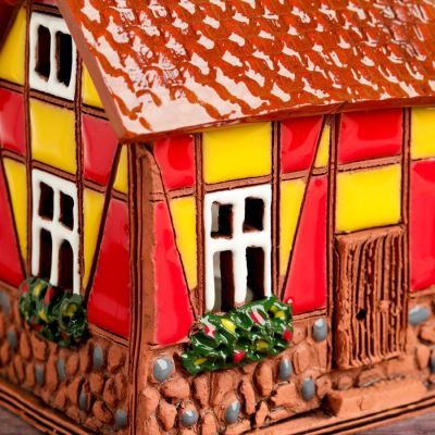 Аромалампа Домик «Лайма», МИКС 12 см, ручная работа