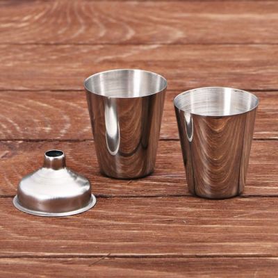 Набор подарочный "С днем настоящих мужчин", фляжка 150 мл, стопки 2 шт., воронка