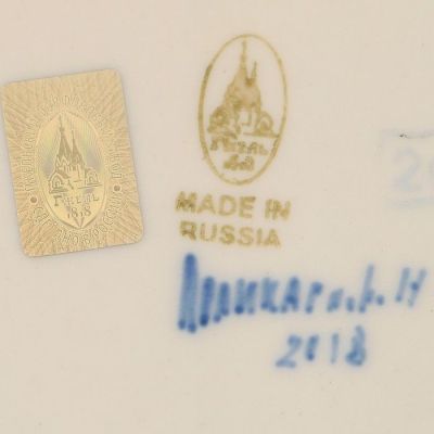 Доска сырная, гжель, фарфор, 2с