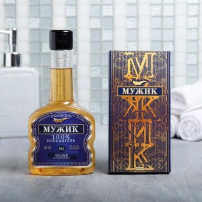 Набор "Мужик" гель для душа 260 мл аромат мужского парфюма, мыло-шоколад