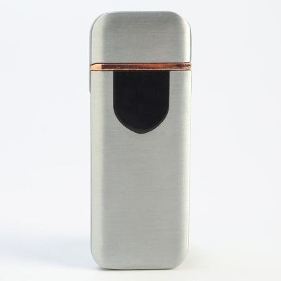 Зажигалка электронная "Авилес" спираль, сенсорная кнопка, серебристая 7.9х3.1 см