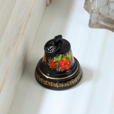 Колокольчик Валдайский "№5. Ягоды", расписной, с ушком, d=53 мм