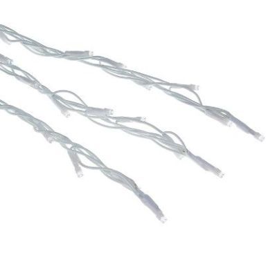 Гирлянда "Дождь" уличная (УМС, Ш:2 м, В:3 м, нить белая, мульти)