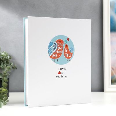 Фотоальбом на 200 фото 13х18 см "Певчие птички" в коробке 31х25,5х5,5 см