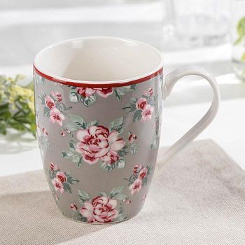 Кружка Доляна «Софи», 350 мл, 12×8,4×10,5 см, цвет серый