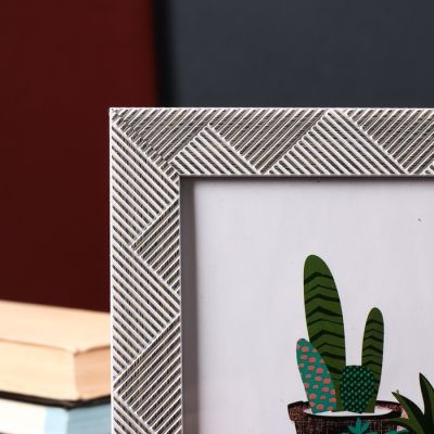 Фоторамка пластик 15х20 см "Полосатые треугольники" 24х19 см