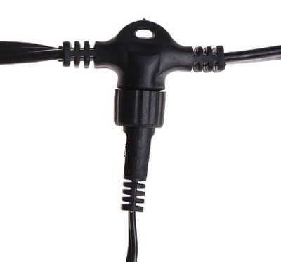 Гирлянда уличная УМС "Занавес" (Ш:2 м, В: 3 м, нить темная, мульти)