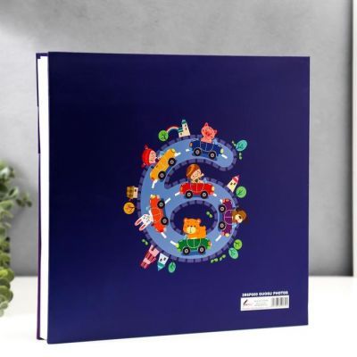 Фотоальбом на 600 фото 9х13 см "Зверята" в коробке  34х33х5,5 см