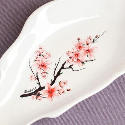 Тарелка "Рыбка", белая, с деколью, 22 см, микс