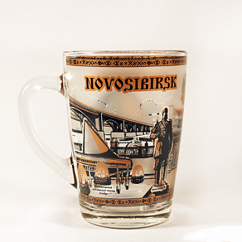 Кружка Новосибирск КАПУЧИНО (стеклянная), 300 мл 