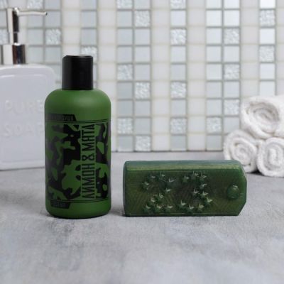 Набор "Сильному духом" гель для душа фляга 250 мл мята и цитрус, мыло-погон 50 г