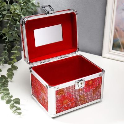 Шкатулка металлокаркас сундучок "Яркие цветы" 13х16,7х12,8 см